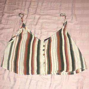 Striped Forever 21 Crop Top